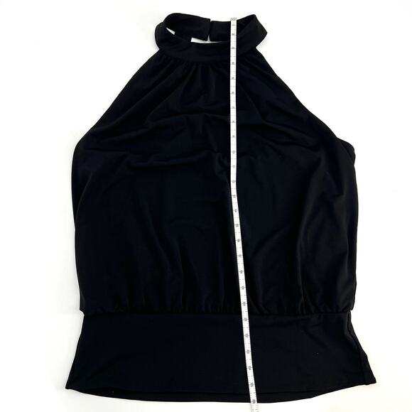 Boston Proper Womens Halter top High Neck Strappy Back Black Knit Size M - Picture 6 of 11